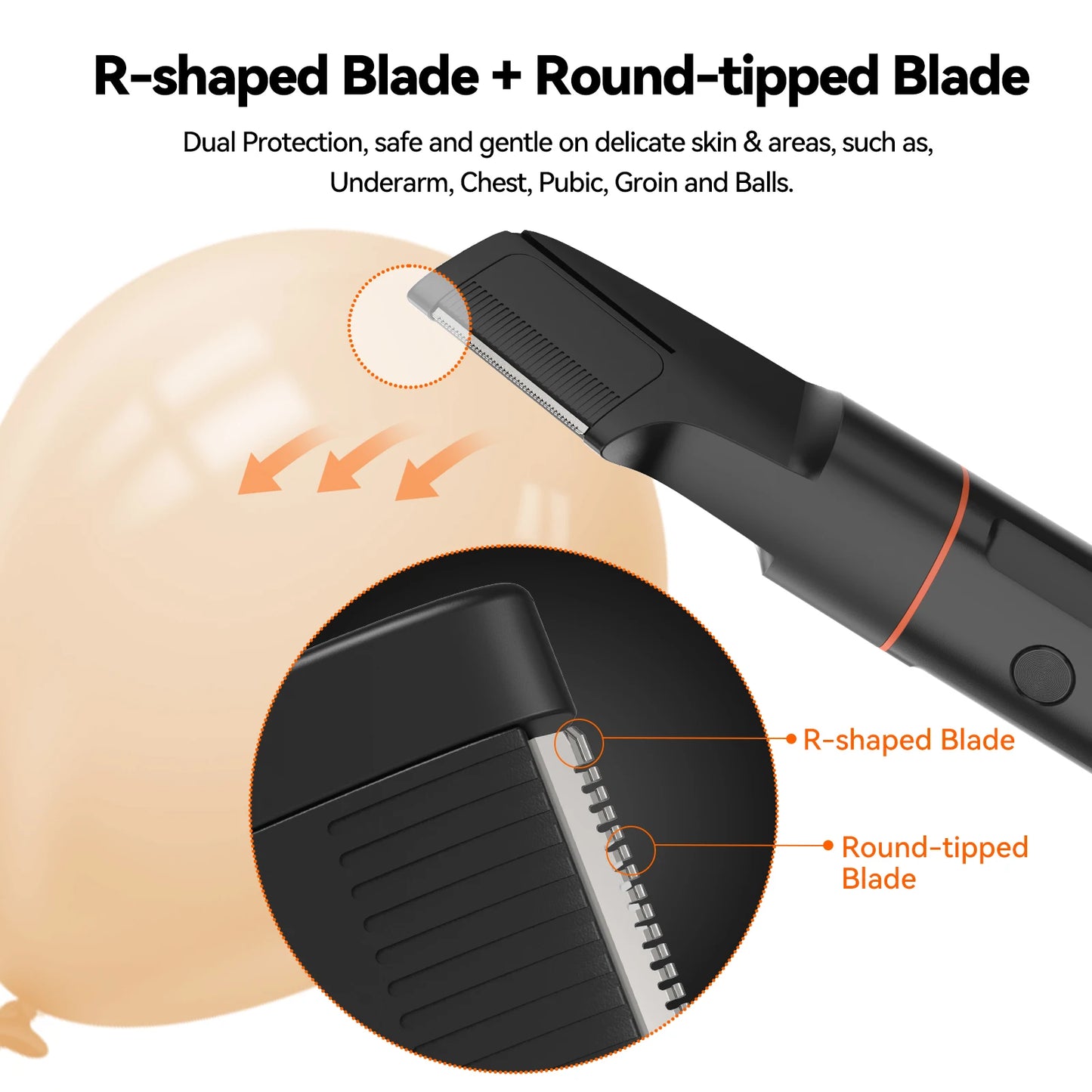 MAXGROOM 4 In 1 AlloverBody Hair Shaver Toolkit For Gentlemen