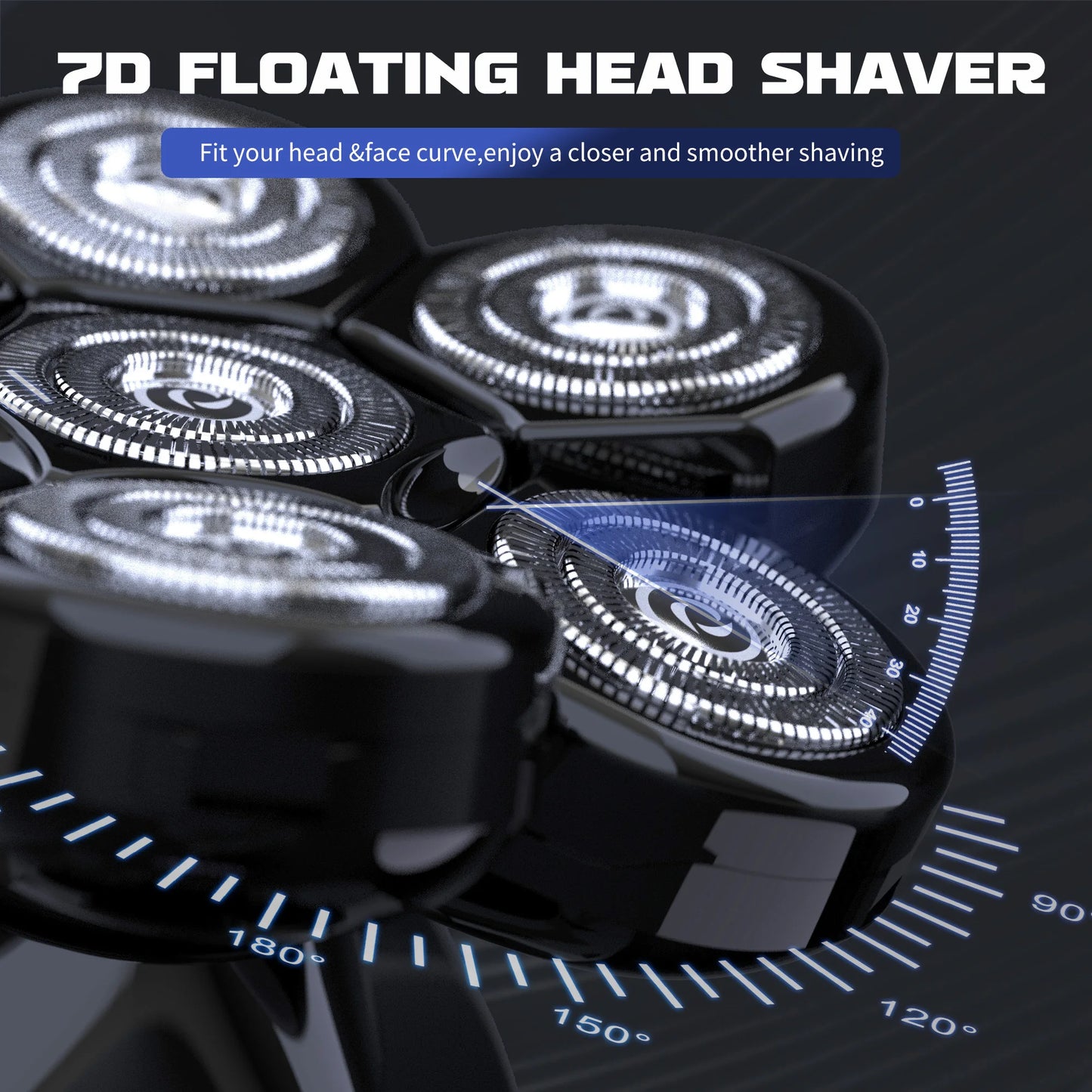 Sejoy 7D Head Shaver 6 In 1 Razor And Trimmer
