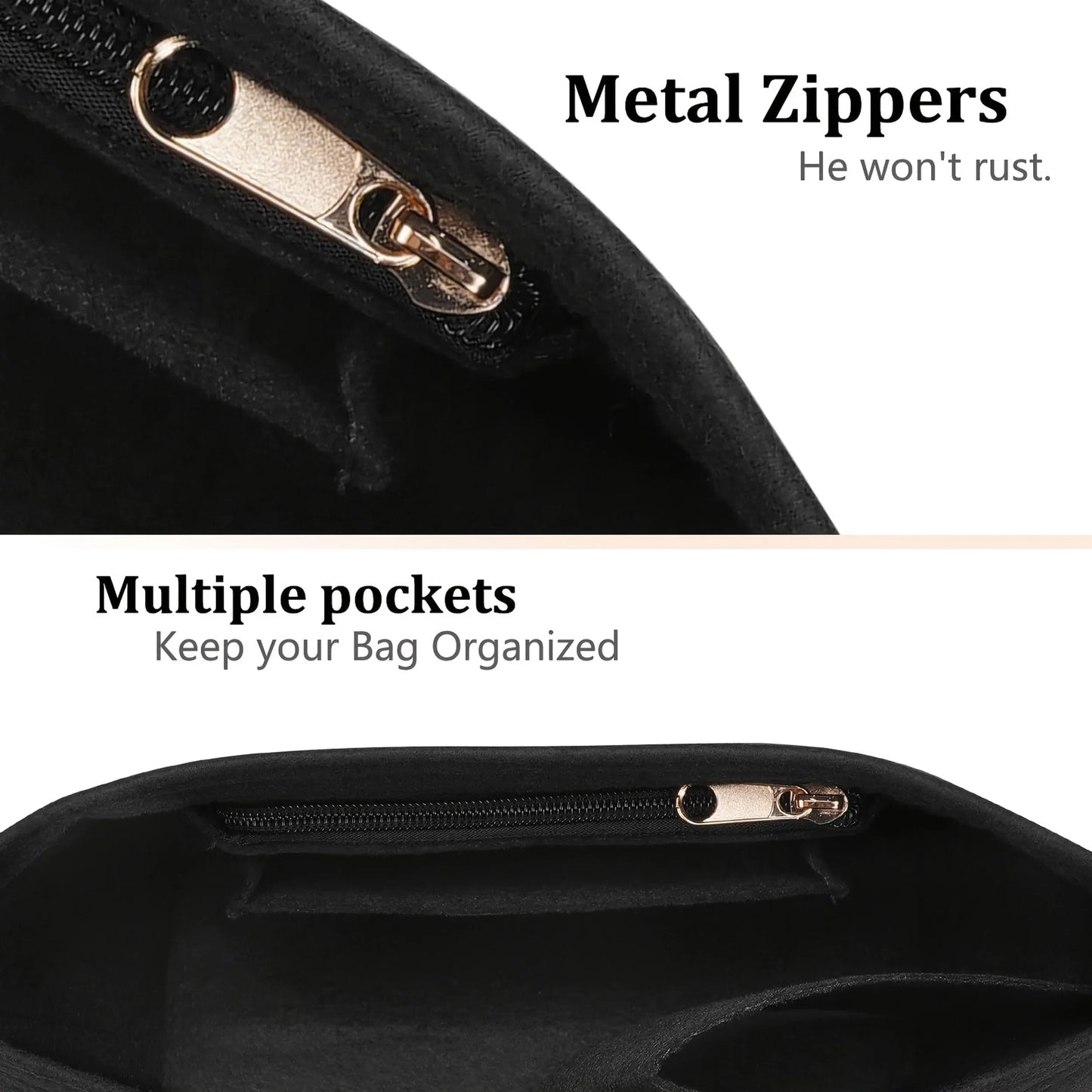 NONECN Felt Insert Bag For Longchamp Handbag Liner Organizer