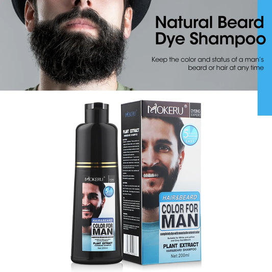 Beard Dye Cream For Natural Permanent Gray Coverage And Thickening