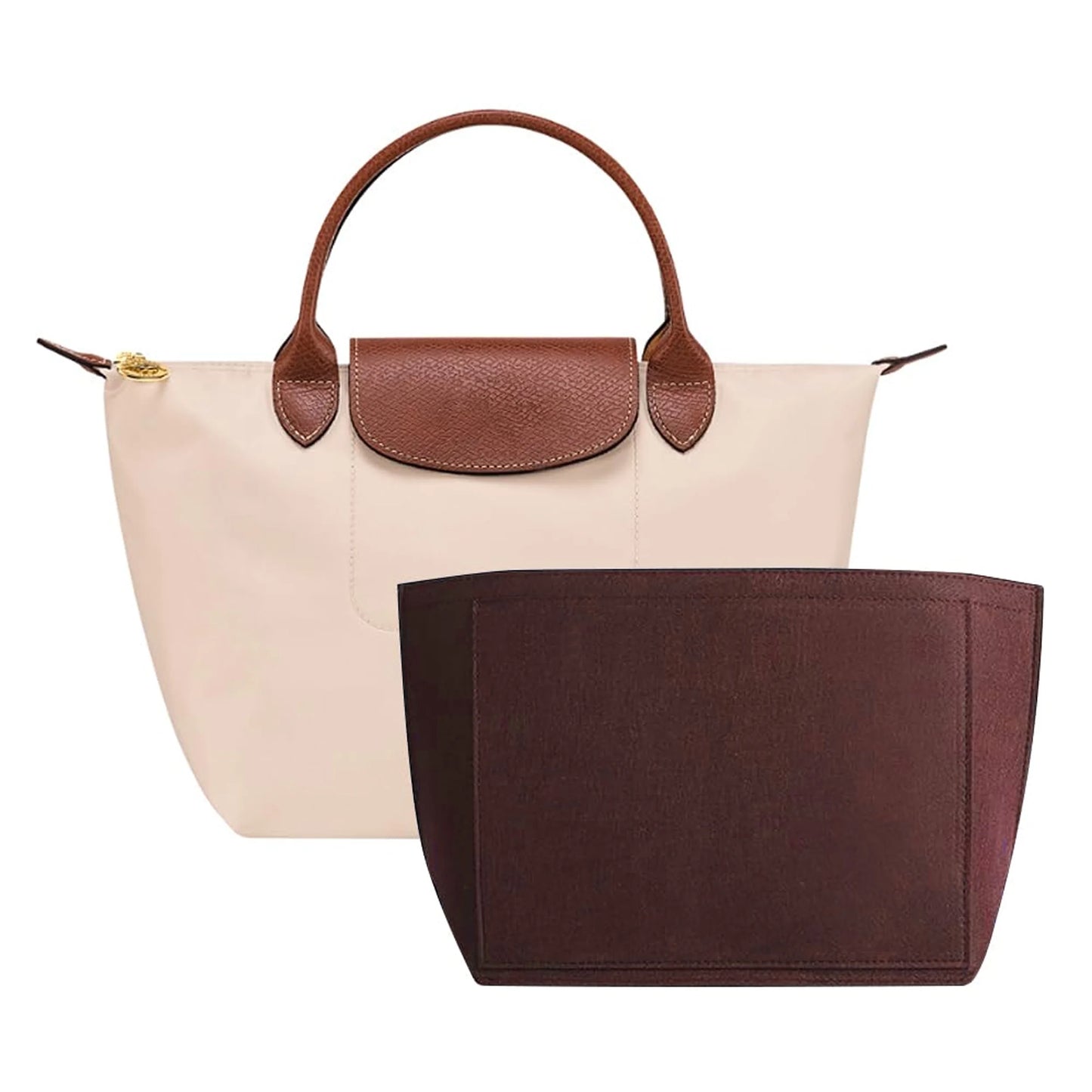 NONECN Felt Insert Bag For Longchamp Handbag Liner Organizer
