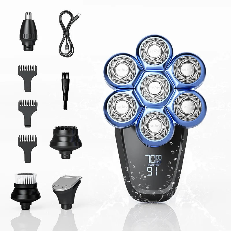 Sejoy 6 In 1 Electric Razor Men Waterproof Grooming Kit