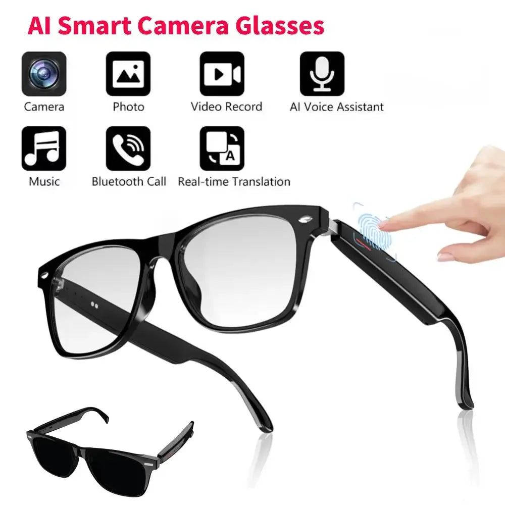 ALIILEE 4K Smart Glasses With 8MP Camera For AI Translation