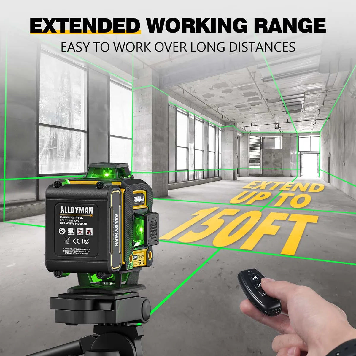 Laser Level With Tripod Self Leveling Green Line 4D Tool