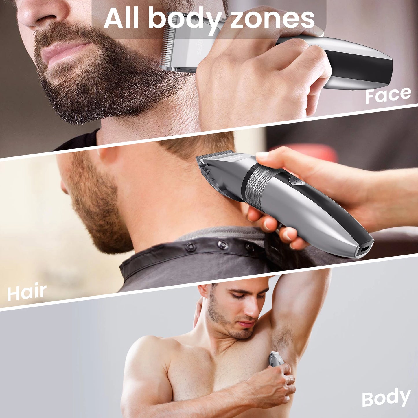 Sejoy Professional Hair Clippers For Men Cordless Trimmer Kit