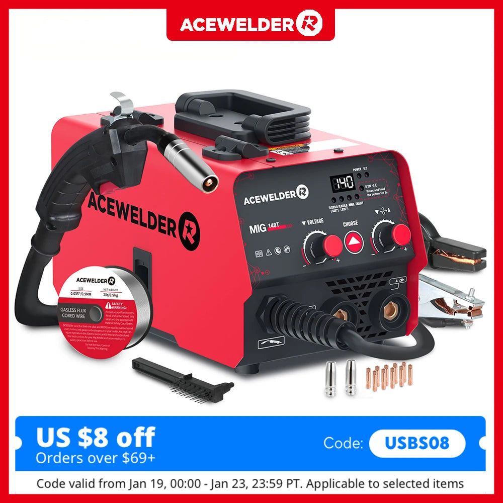 ACEWELDER 3 in 1 Welding Machine MIG ARC TIG 140A 110V IGBT