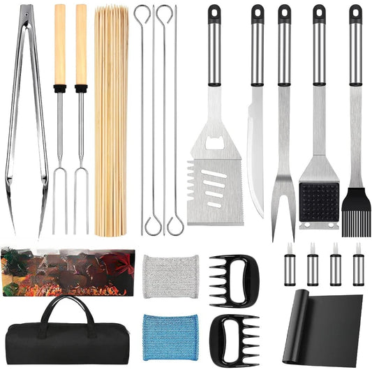 122 Piece BBQ Grill Set for Outdoor Cooking and Grilling