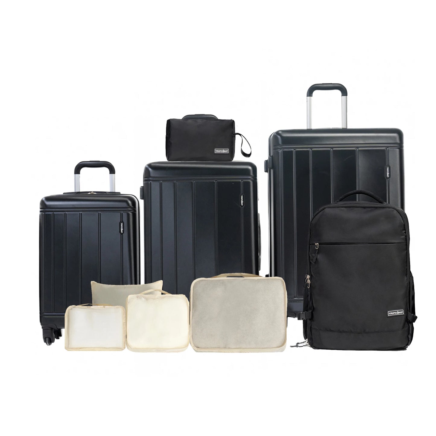 TRIPCOMPCN Luggage Set 3 Piece With Spinner Wheels TSA Lock