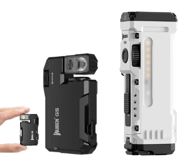 WUBEN X4 G5 EDC Flashlight Bundle With Magnetic Tail RGB Rechargeable
