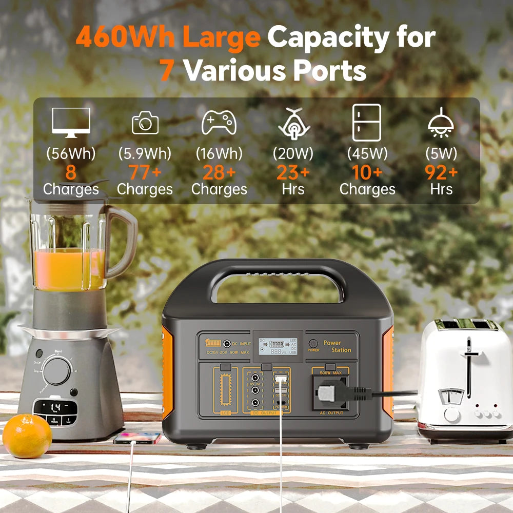 GaiaRay Portable Power Station 256Wh LiFePO4 Battery