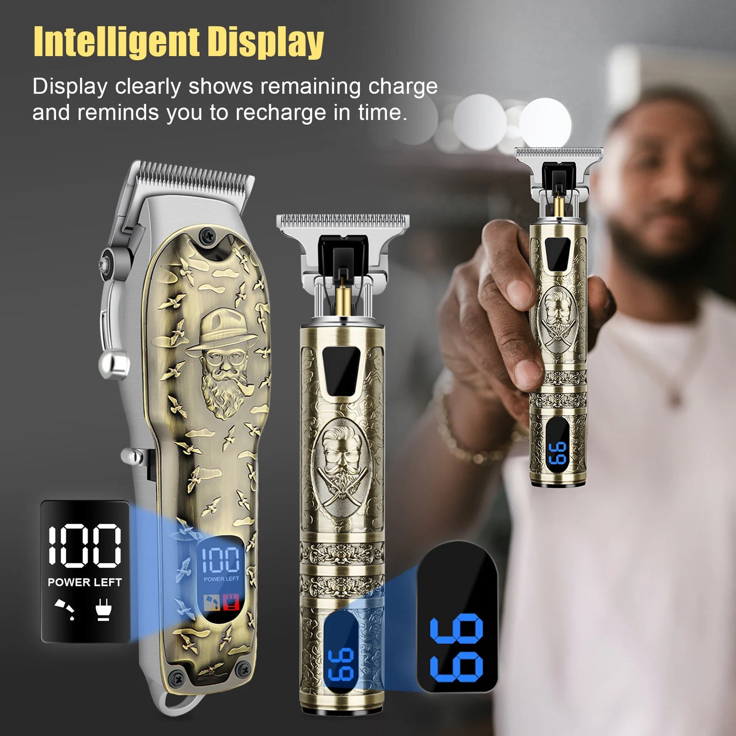 LQTElectric Cordless Hair Clipper and Shaver Set for Men