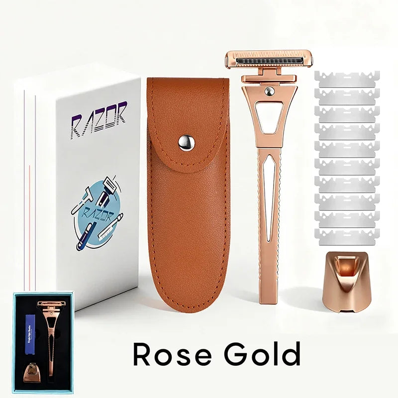 Shavcooo GP600 Glide 6.0 Pro Safety Razor Kit for Men