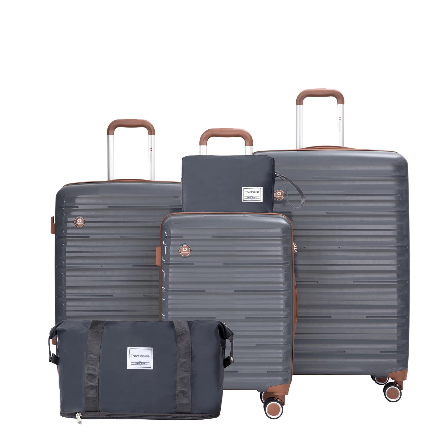 TravelhouseCN 5-Piece Luggage Set Hardcase Spinner Wheels TSA Lock