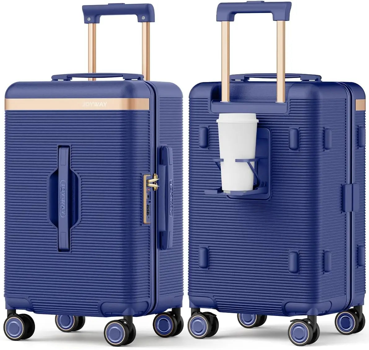 Joyway Lightweight Luggage With Cup Holder TSA Lock Spinner Wheels