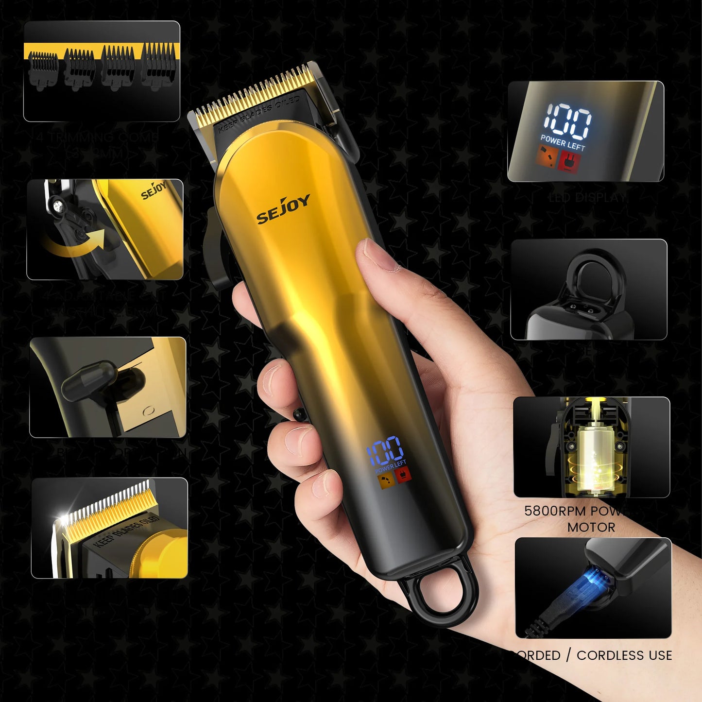 SEJOY Electric Shaver For Men All In One Grooming Kit
