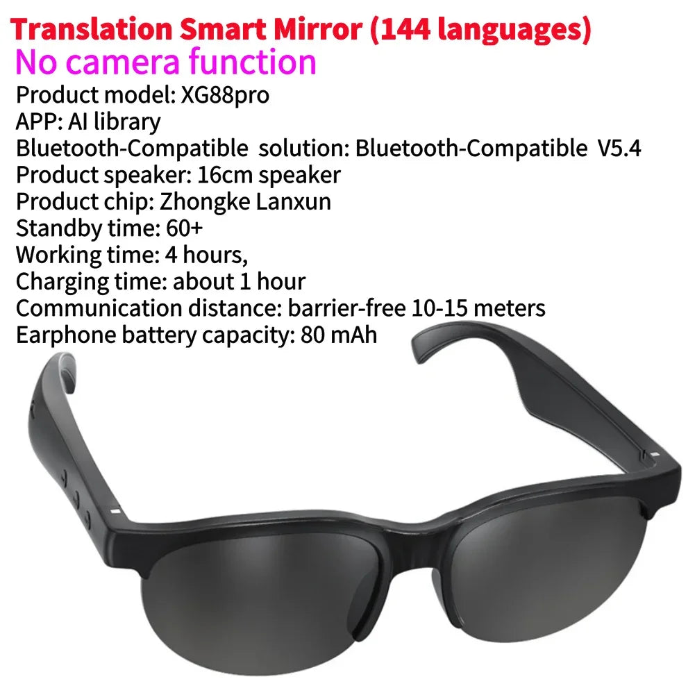 Alloyseed Camera Smart HD 1080P WiFi Glasses With Audio
