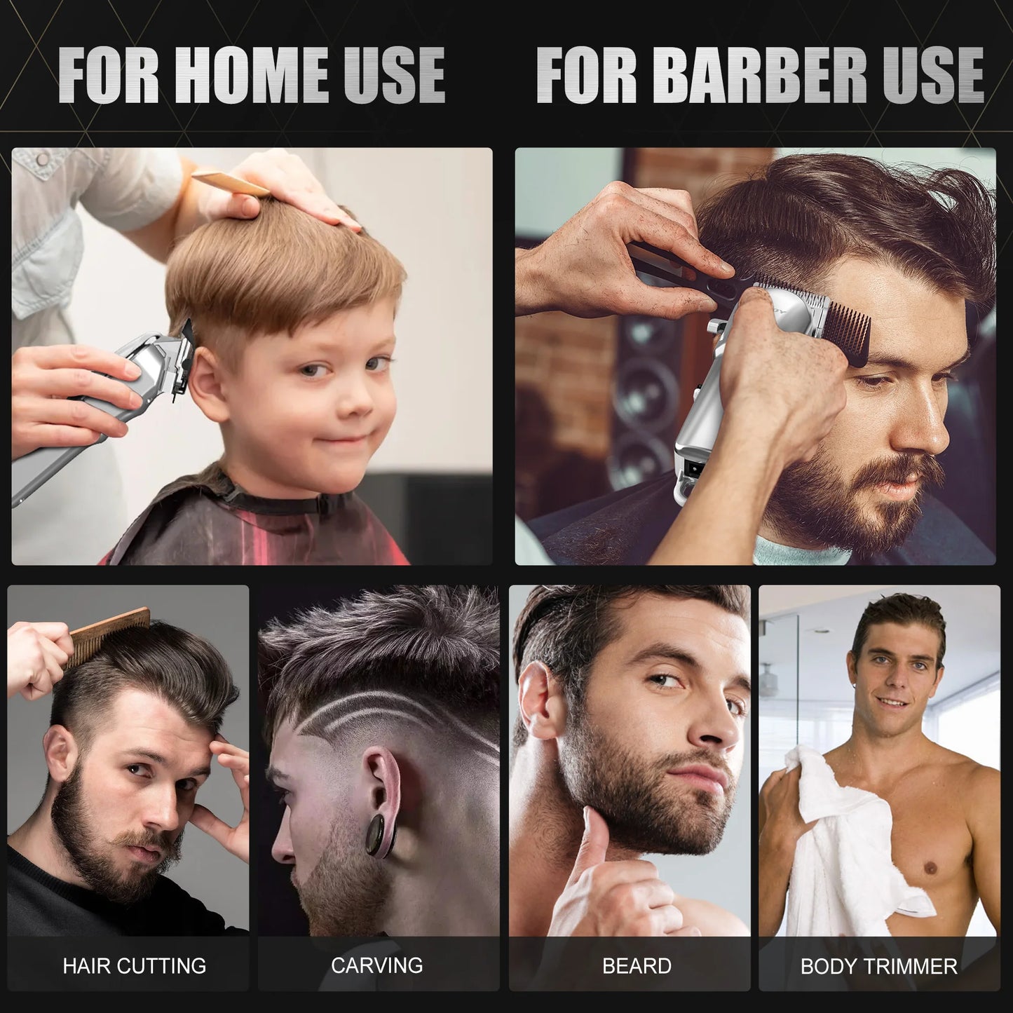 Sejoy Cordless Hair Trimmer Pro For Men Barber Clipper
