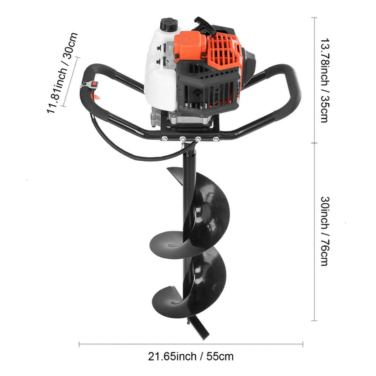 SucceBuy Gas Powered Post Hole Digger for Yard Posts